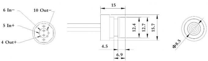 HT13V Mini Trasmettitore di pressione 13 mm Trasmettitore di livello tipo diaframma di silicio 3