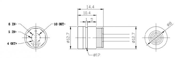 HT13V Mini Trasmettitore di pressione 13 mm Trasmettitore di livello tipo diaframma di silicio 4