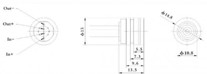 Sensore di pressione in silicone da 15 mm 10VDC in acciaio inossidabile 0