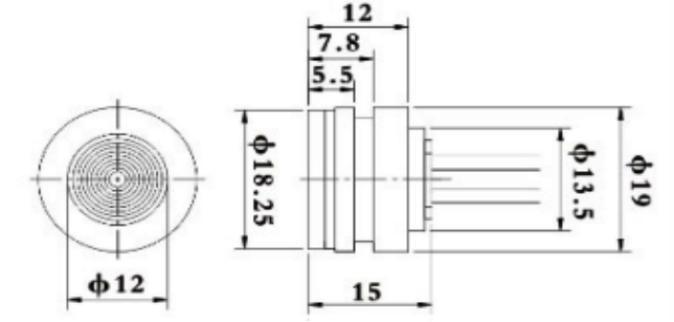 HT19V Sensore di pressione piiezoresistivo al silicio 10VDC Sensore di pressione dell'aria liquida al silicio 1