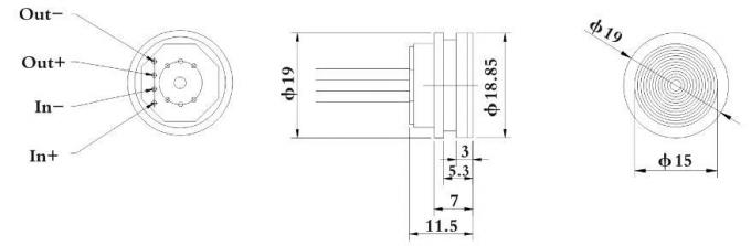 5V powered supply connected with pin pressure sensor