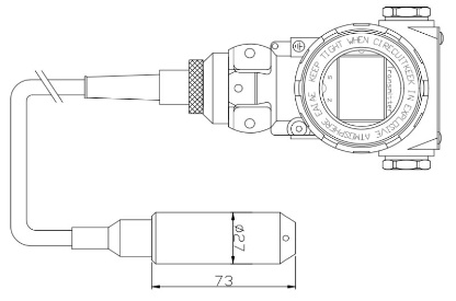 BHZ93420-III Sensore di livello del liquido Trasmettitore 0,1% di precisione Sensore di livello dell'acqua 4 20ma 0