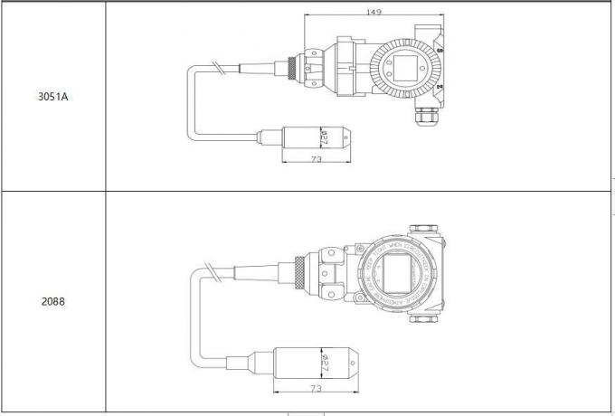 BH93420-3051A Sensore del livello di pressione dell'acqua Trasduttore di pressione liquido con display 3