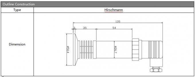 50.4mm Flusso del diaframma Sensore di pressione Clamp Installare trasmettitore ad alta temperatura 0