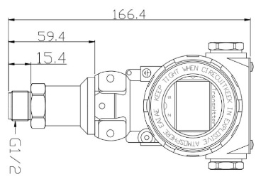 4-20mA Trasmettitore di pressione del diaframma a scarico Display LCD Trasmettitore di pressione digitale 0