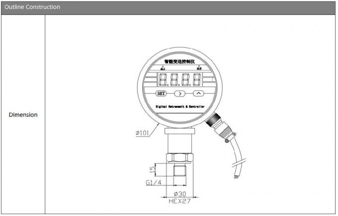 BPZK01 Interruttore di pressione in acciaio inossidabile Pressometro elettronico digitale per il controllo dei processi 0