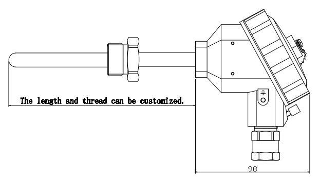 PT100 Trasmettitore di indicatore di temperatura con uscita 4-20mA con display 3