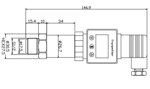 Display LCD a LED Sensore di pressione del diaframma Smart Type Pressure Transmitter con display IX DI 0